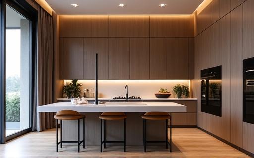 A unique, architecturally designed custom kitchen.